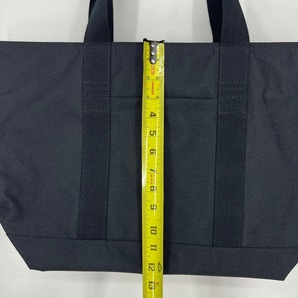 Banana Republic Womens Black Canvas Top Zip Tote Bag Travel Commuter - Picture 5 of 11